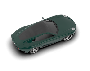 yeşil araba beyaz arkaplanda izole edildi. 3 boyutlu görüntüleme