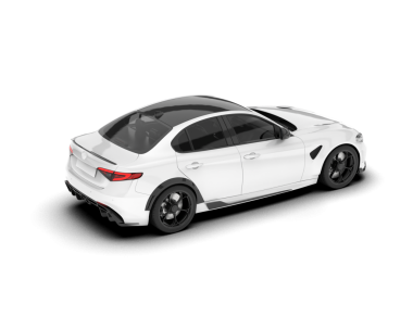 Modern beyaz sedan. 3d oluşturma