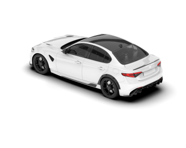 modern kompakt araba beyaz arkaplanda izole edildi