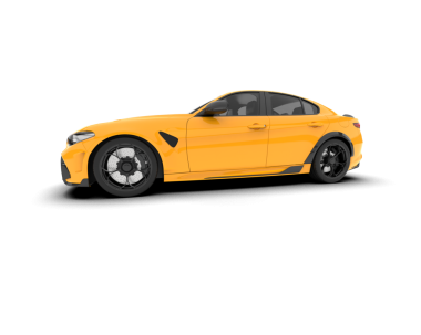 Beyaz arka planda modern kompakt araba. 3 Boyutlu Hazırlama.