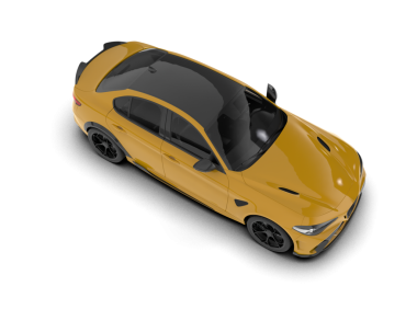 Modern araba arka planda izole edilmiş. 3d oluşturma