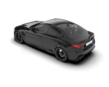 Siyah arka planda modern lüks sedan araba. 3d illüstrasyon