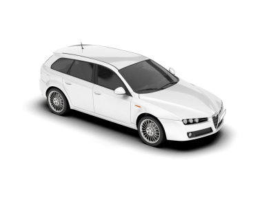 beyaz modern araba beyaz arka planda izole