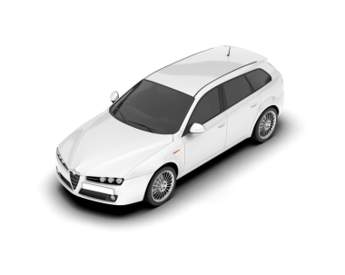 araba beyaz arkaplanda izole edildi