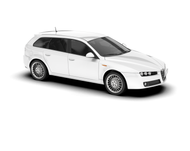 Beyaz arkaplandaki araba