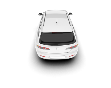 modern araba beyaz arkaplanda izole edildi