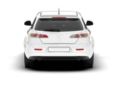 beyaz modern spor araba - ön manzara