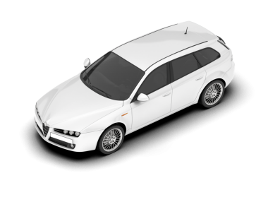 beyaz modern araba beyaz arka planda izole