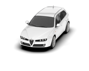 modern araba beyaz arkaplanda izole edildi