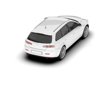 modern araba beyaz arka planda izole edilmiş