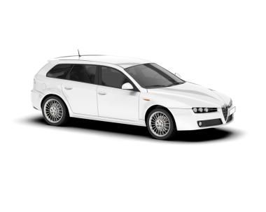 Modern araba beyaz üzerine