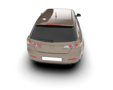 beyaz arkaplanda modern araba.