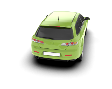 modern yeşil araba beyaz arkaplanda izole