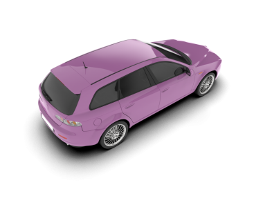 Araba beyaz arka planda izole edilmiş. 3d illüstrasyon