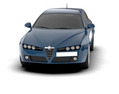 modern araba kırpma yolu ile beyaz arkaplanda izole.