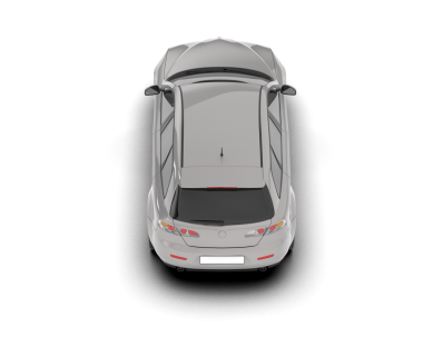 Araç yan görünümü beyaz arkaplanda izole edildi