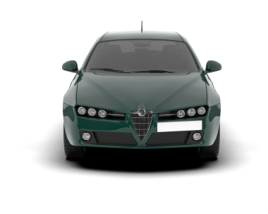 modern araba beyaz arkaplanda izole edildi