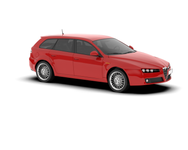 Beyaz arka planda modern bir araba. vektör illüstrasyonu.