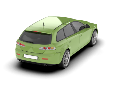 beyaz arkaplan üzerinde izole araba 3d