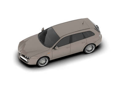 Beyaz arka planda izole edilmiş modern lüks araba. 3d oluşturma.