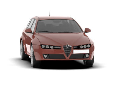 Modern kırmızı spor arazi aracı beyaz arka planda izole edilmiş. 3d oluşturma