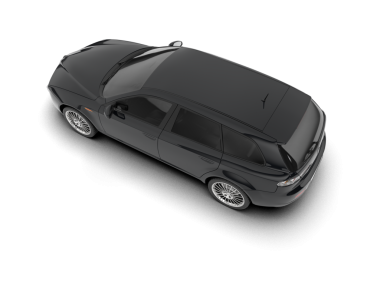 modern araba beyaz arka planda 3 boyutlu olarak izole edilmiştir.