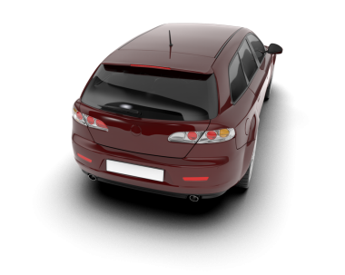 Beyaz arkaplanda siyah araba