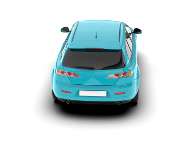 beyaz arkaplandaki modern araba 3 boyutlu görüntüleme