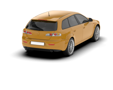 beyaz arka planda modern araba