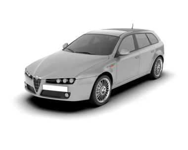 modern araba beyaz arkaplanda izole edildi