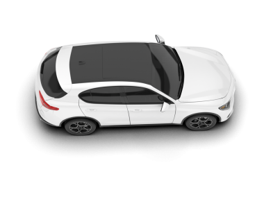 Araba beyaz arka planda izole edilmiş. 3d oluşturma