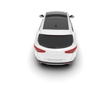 araba beyaz arkaplanda izole edildi.