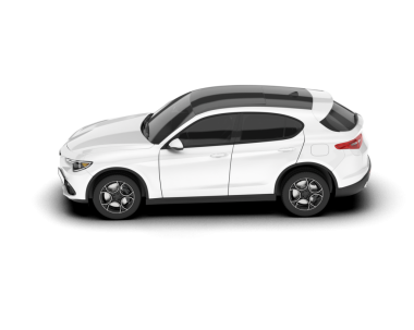 beyaz arkaplan üzerinde modern SUV