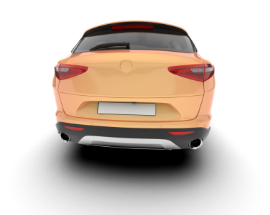 Beyaz arkaplandaki araba, vektör illüstrasyonu