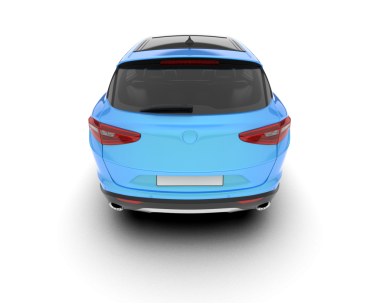 araba beyaz arkaplanda izole edildi.