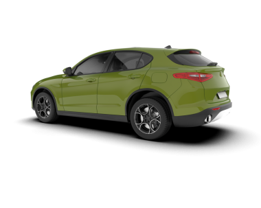 modern araba beyaz arka planda izole edildi. 3 boyutlu görüntüleme