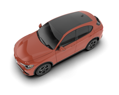 Beyaz arka plan üzerinde izole Modern kırmızı araba