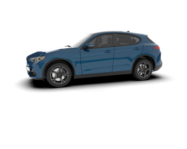 Mavi SUV arabası beyaz arkaplanda izole edildi