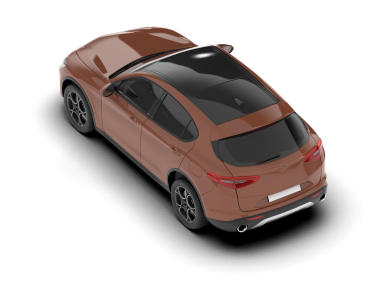 modern araba beyaz arka planda izole edildi. 3 boyutlu görüntüleme