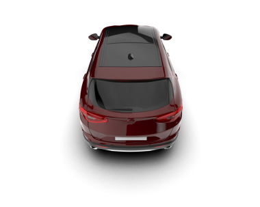 Siyah arka planda bir araba. 3d illüstrasyon - oluşturma.