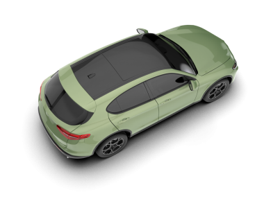 Beyaz arkaplanda izole edilmiş bir arabanın 3 boyutlu görüntüsü