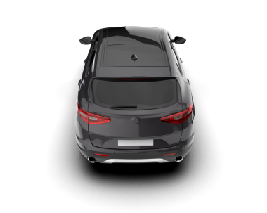 Modern araba beyaz arka planda izole edilmiş ve gölgesi var. 3d oluşturma