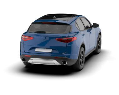 Beyaz arka planda gerçekçi modern bir araba. 3d oluşturma