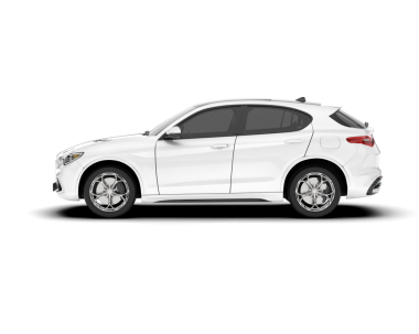 Arka planda izole edilmiş gerçekçi bir SUV aracı. 3D görüntüleme - illüstrasyon