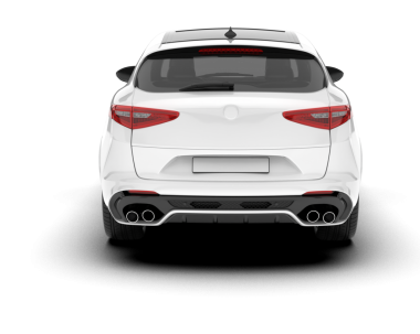 Gerçekçi 3 boyutlu araba arkası görünümü