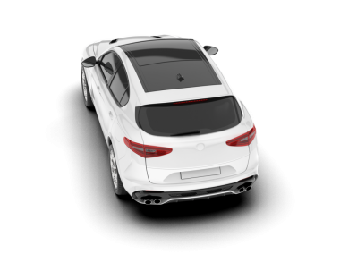 Modern araba beyaz arka planda izole edilmiş. 3d illüstrasyon