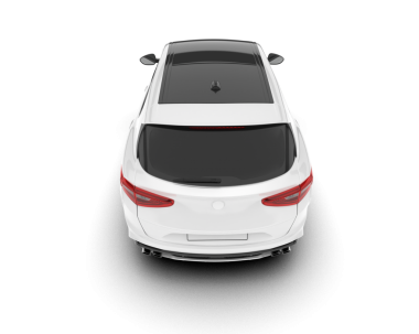 Modern araba beyaz arka planda izole edilmiş. 3d - oluşturuluyor