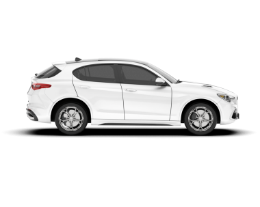 Beyaz arka planda beyaz lüks bir araba.