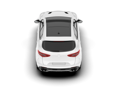 araba beyaz arkaplanda izole edildi