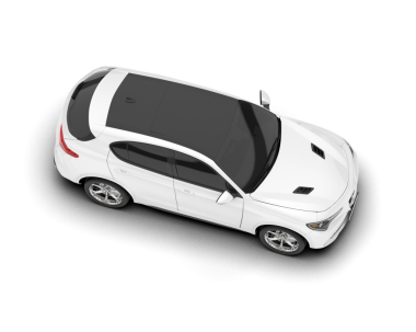 Araba beyaz zemin üzerine